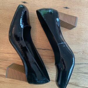 Worthington Wooden Heel Patent Leather Pump Black Women’s 6 1/2 Preloved‎